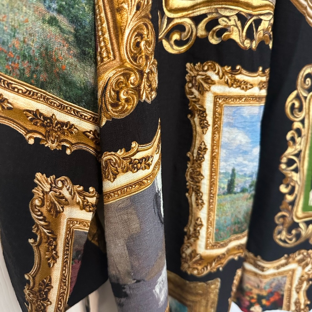John Mark Black and Gold Art long sleeve blouse - Picture 11 of 16